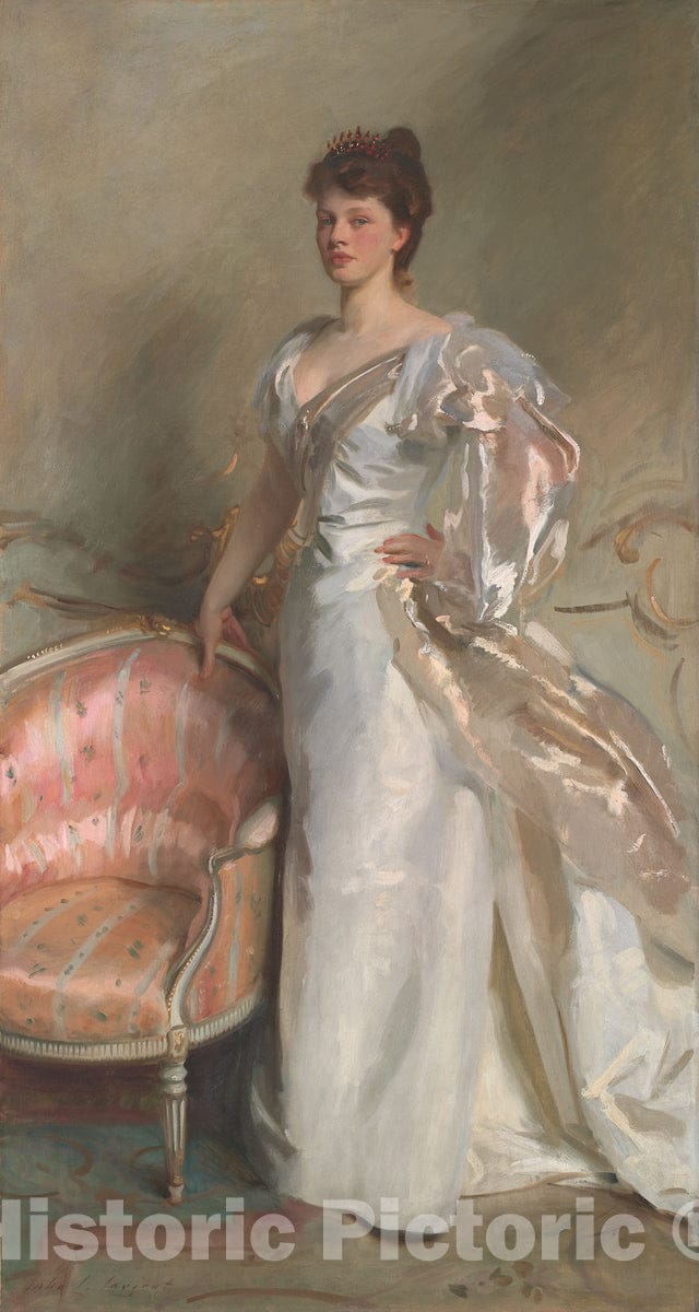 Art Print : Mrs. George Swinton (Elizabeth Ebsworth), John Singer Sargent, c 1897, Vintage Wall Decor :