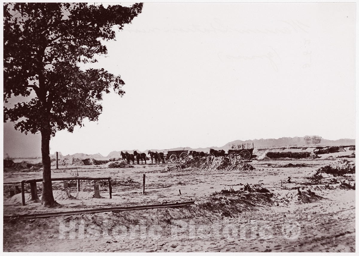 Photo Print : Timothy H. O'sullivan - Warren Station, Near Petersburg (Graves) : Vintage Wall Art