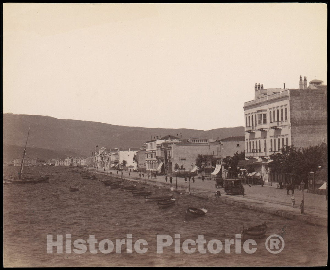 Photo Print : Smyrna, General View of The Quais : Vintage Wall Art