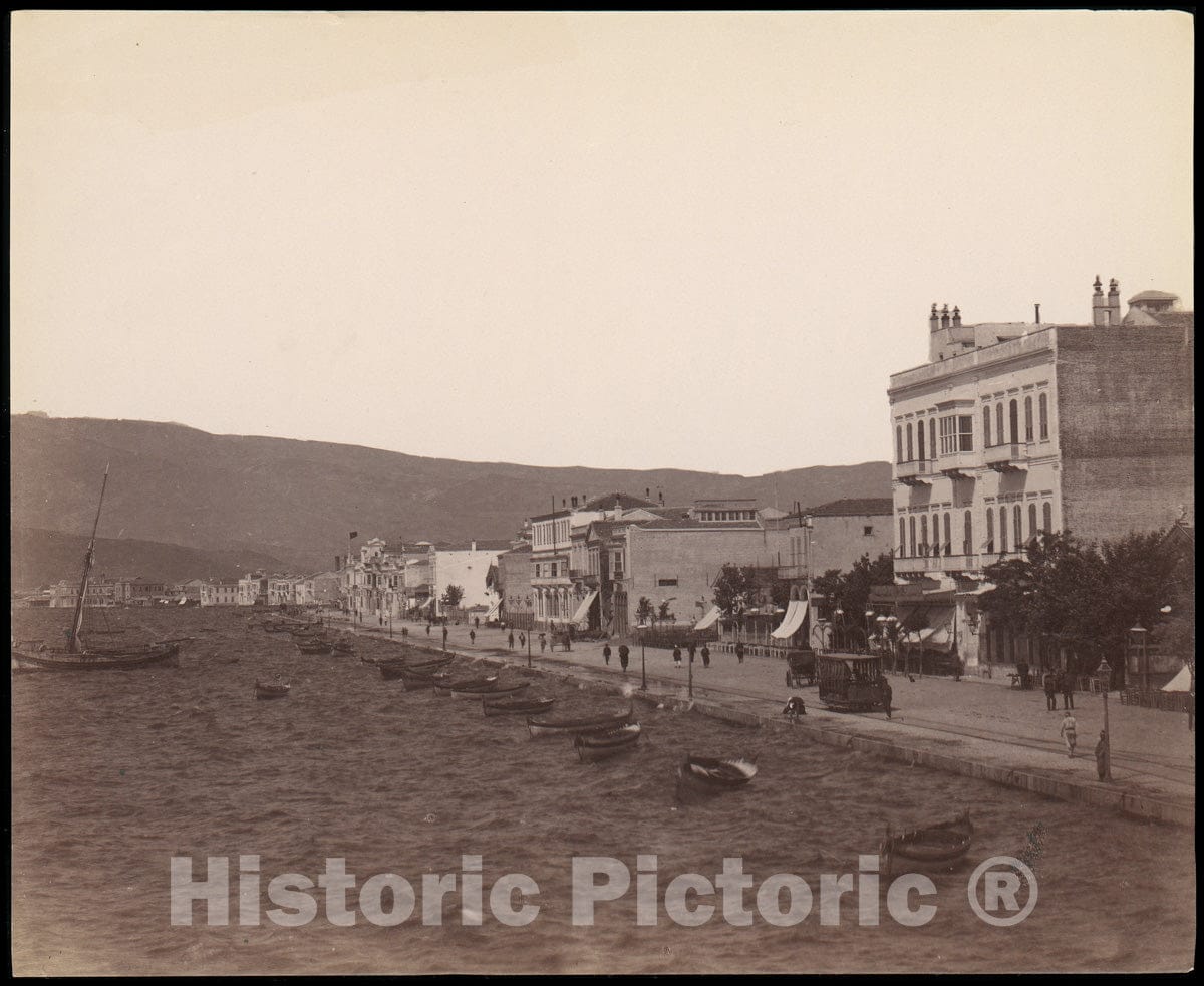 Photo Print : Smyrna, General View of The Quais : Vintage Wall Art