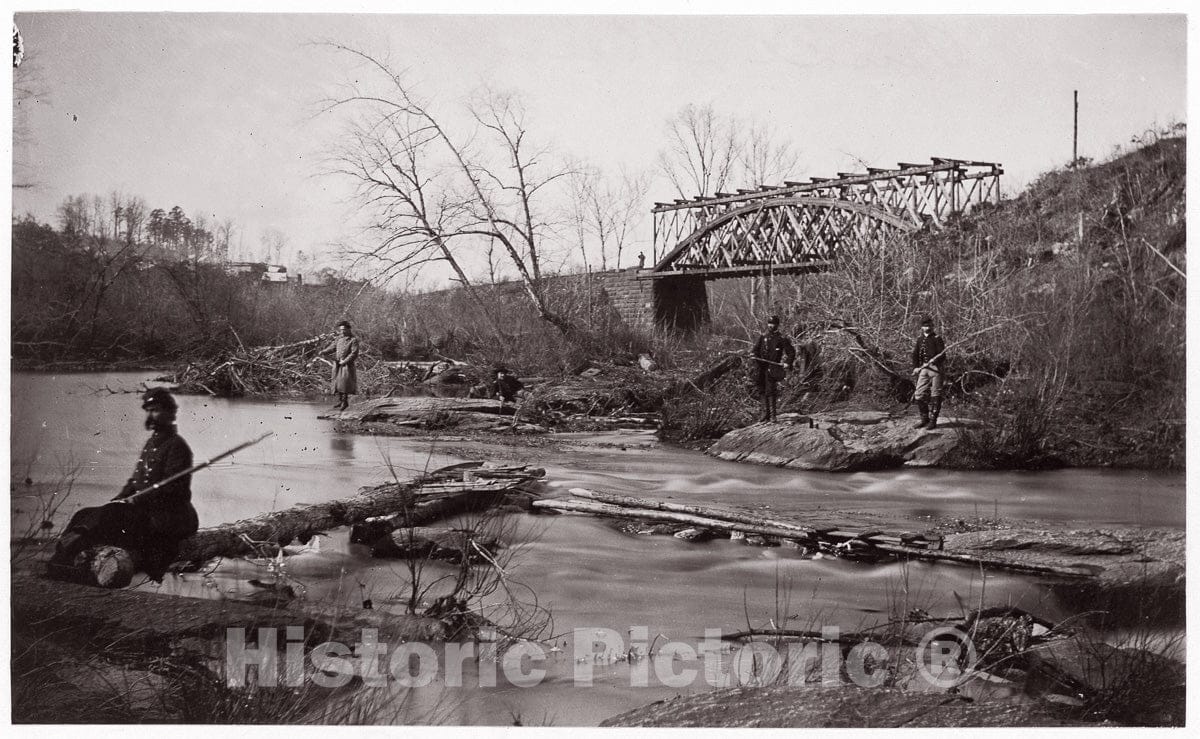 Photo Print : Timothy H. O'sullivan - Bull Run. Bridge Near Union Mills : Vintage Wall Art