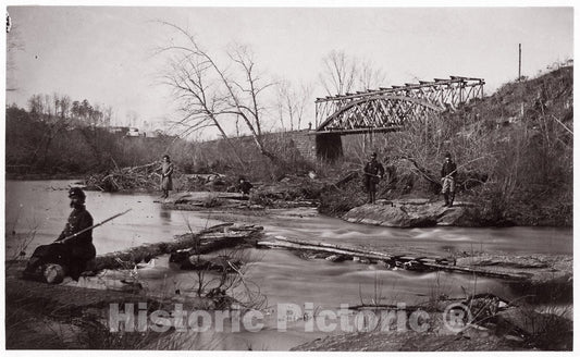 Photo Print : Timothy H. O'sullivan - Bull Run. Bridge Near Union Mills : Vintage Wall Art