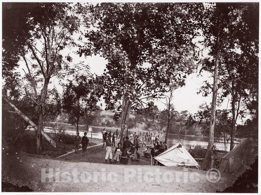 Photo Print : Andrew Joseph Russell - Fort Brady, James River 1 : Vintage Wall Art