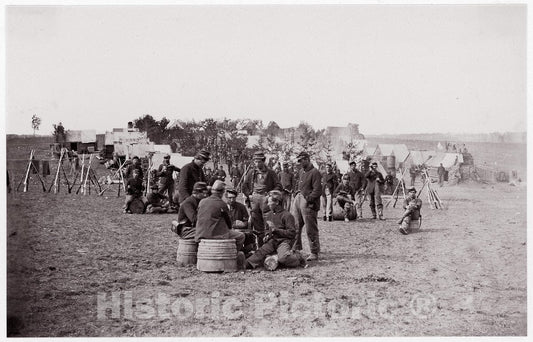Photo Print : Formerly Mathew B. Brady - Playing Cards, Winter Quarters. Brady Album, p. 129 : Vintage Wall Art