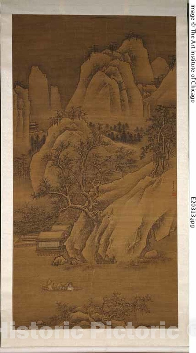 Art Print : Visiting Dai Kui on a Snowy Night, Xia Kui, c 1506, Vintage Wall Decor :