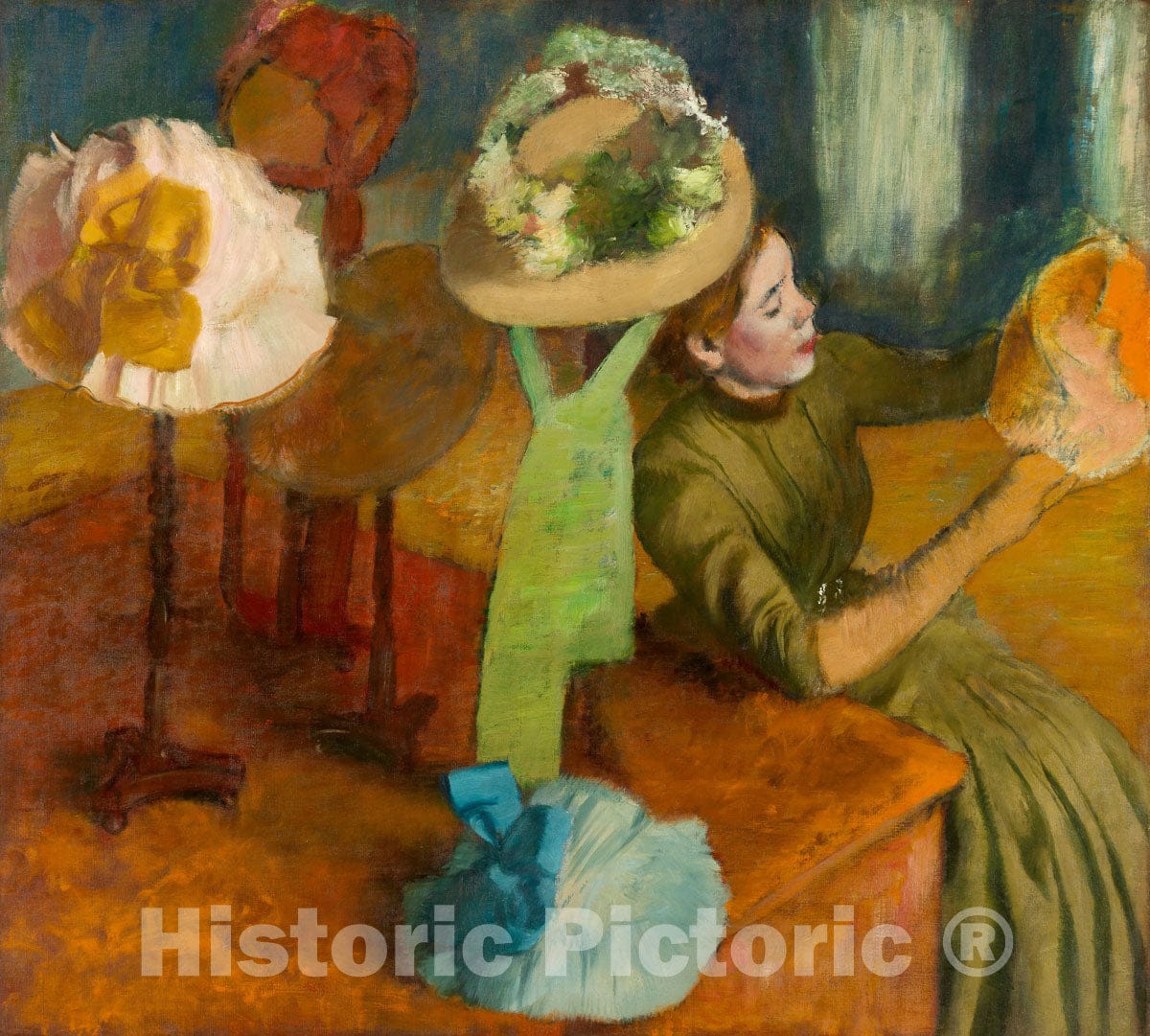 Art Print : The Millinery Shop, Hilaire Germain Edgar Degas, c 1883, Vintage Wall Decor :