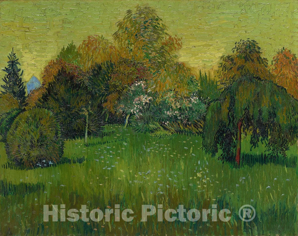 Art Print : The Poets Garden, Vincent Van Gogh, c 1888, Vintage Wall Decor :