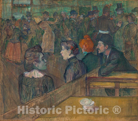 Art Print : Moulin de la Galette, Henri de Toulouse-Lautrec, c 1889, Vintage Wall Decor :