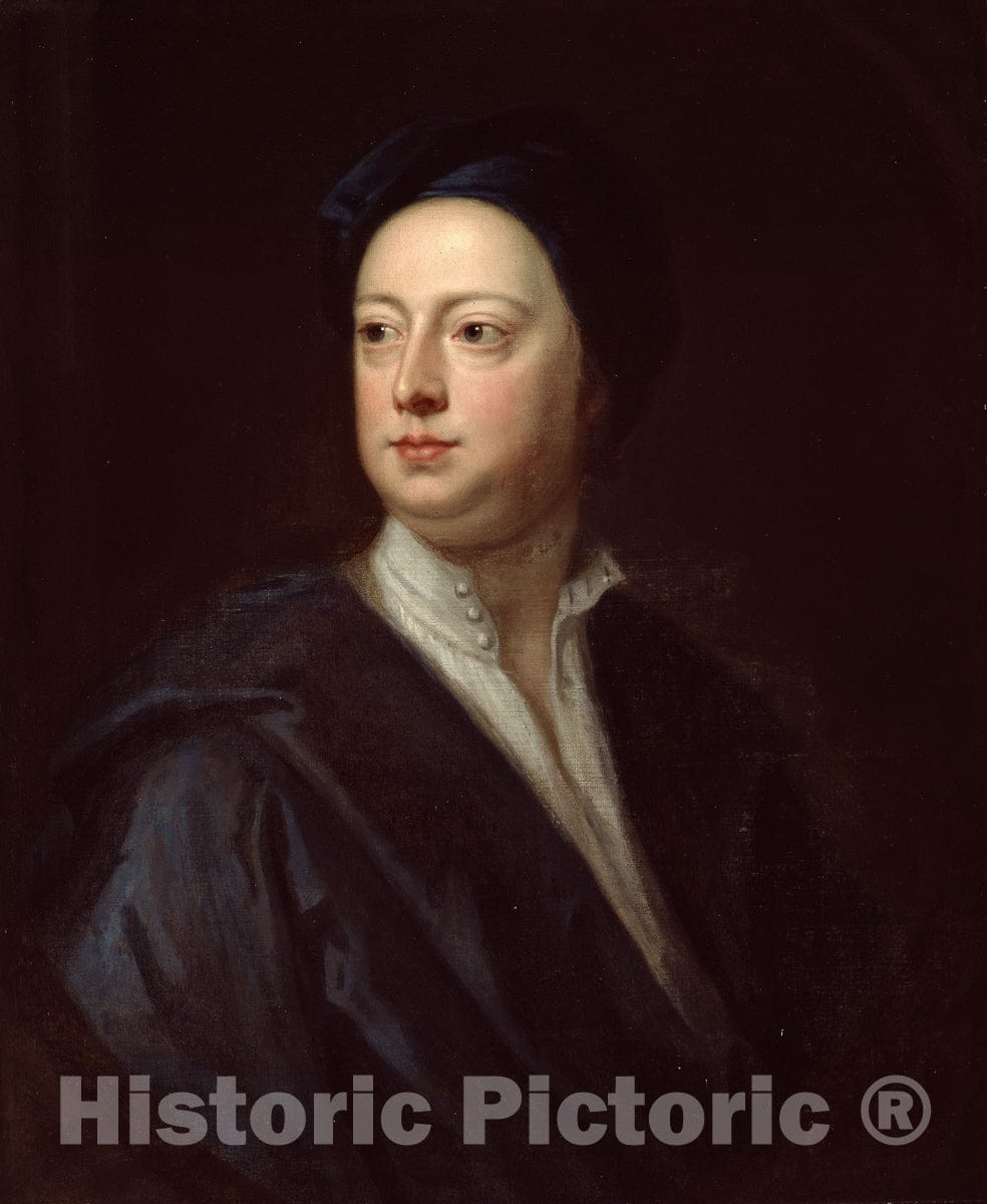 Art Print : Sir Andrew Fountaine, Jonathan Richardson, the elder, c 1705, Vintage Wall Decor :