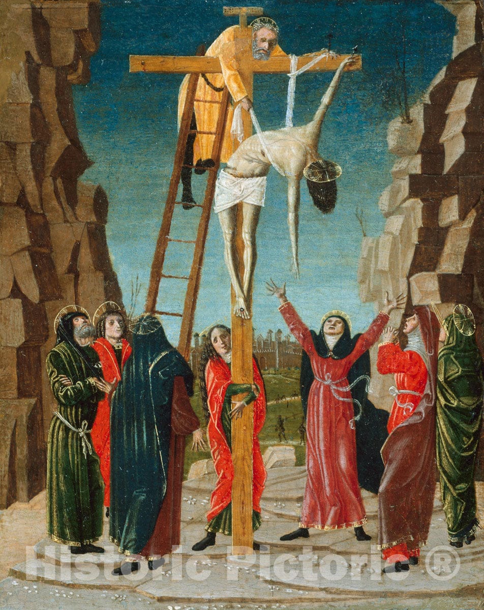 Art Print : The Descent from the Cross, Bernardino Jacobi Butinone, c 1480, Vintage Wall Decor :
