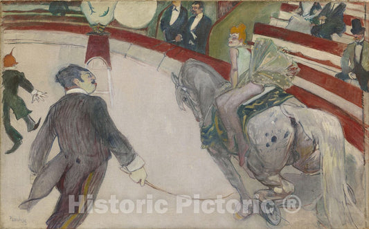 Art Print : Equestrienne (At the Cirque Fernando), Henri de Toulouse-Lautrec, c 1882, Vintage Wall Decor :