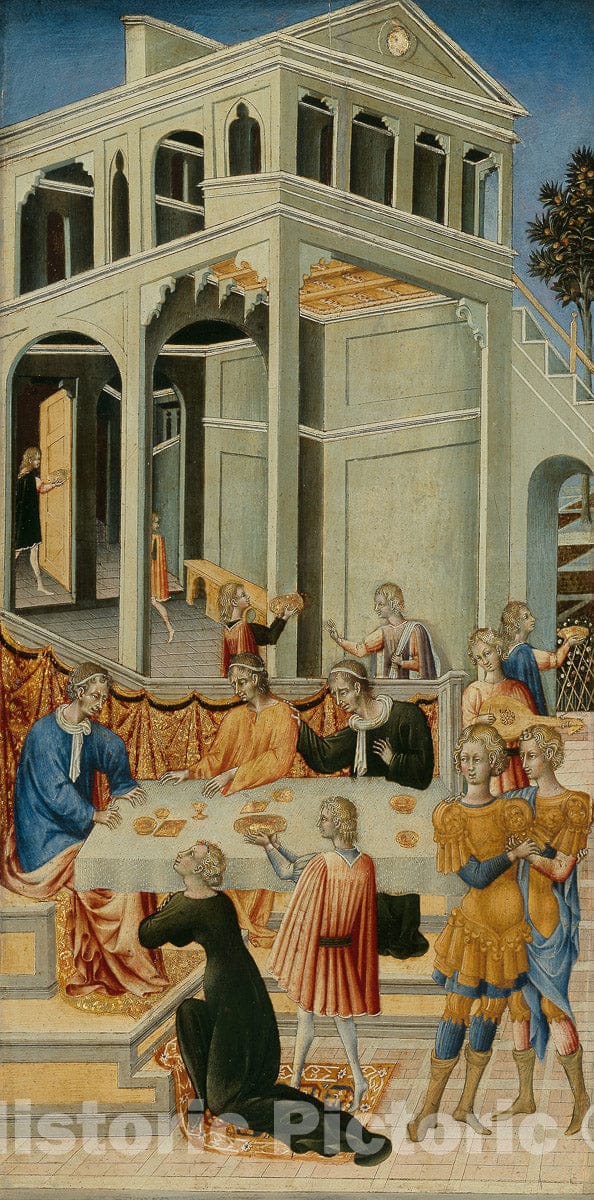 Art Print : Salome Asking Herod for the Head of Saint John the Baptist, Giovanni di Paolo, c 1458, Vintage Wall Decor :
