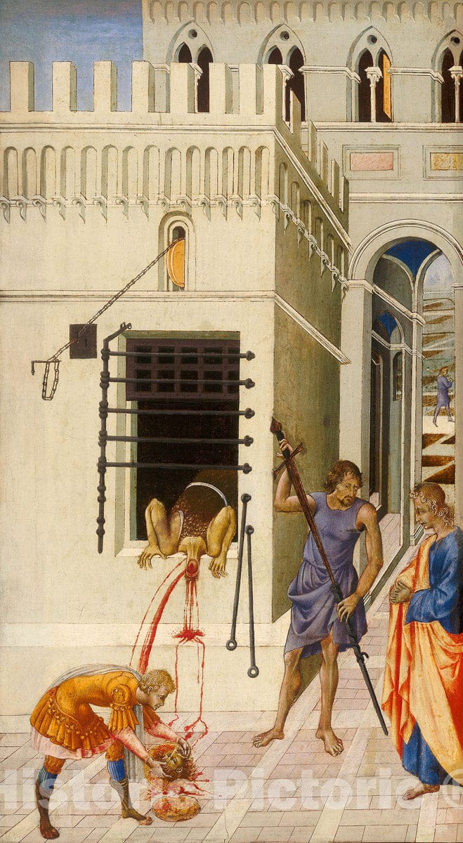 Art Print : The Beheading of Saint John the Baptist, Giovanni di Paolo, c 1458, Vintage Wall Decor :