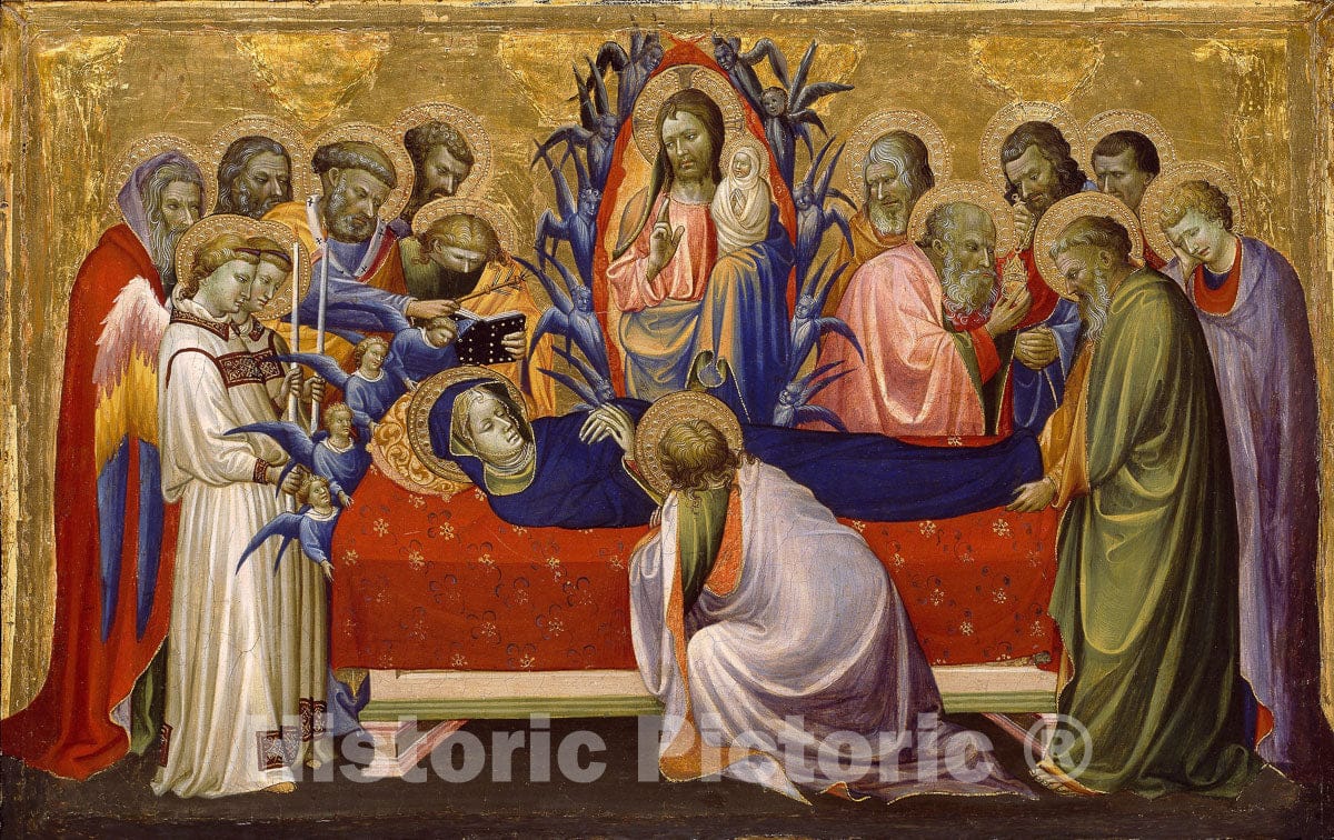 Art Print : The Death of the Virgin, Gherardo Starnina, c 1406, Vintage Wall Decor :