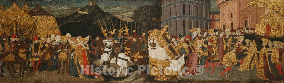 Art Print : The Continence of Scipio, Workshop of Apollonio di Giovanni, c 1445, Vintage Wall Decor :