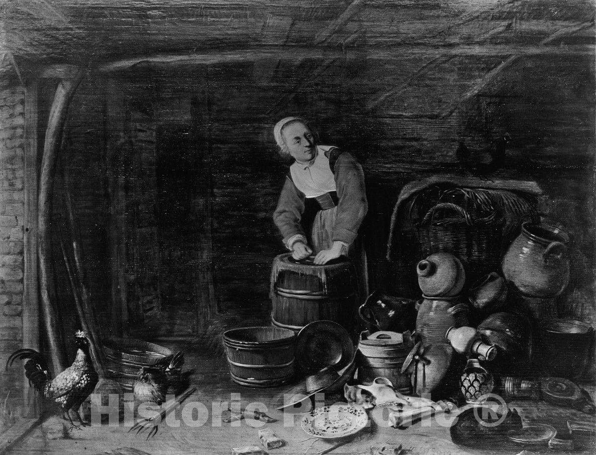 Art Print : The Housekeeper, Hendrik Martensz. Sorgh, c 1656, Vintage Wall Decor :