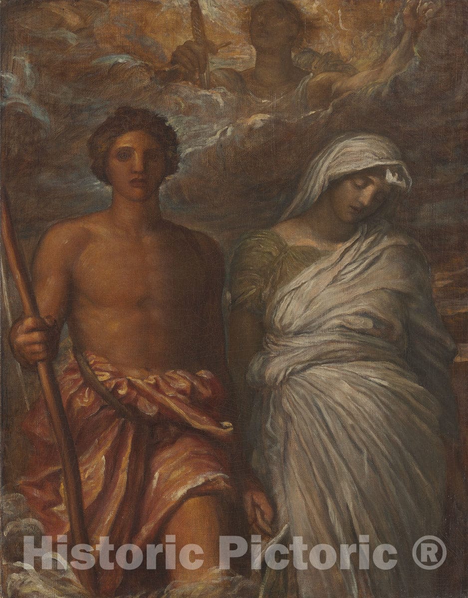 Art Print : Time, Death and Judgment, George Frederick Watts, c 1866, Vintage Wall Decor :