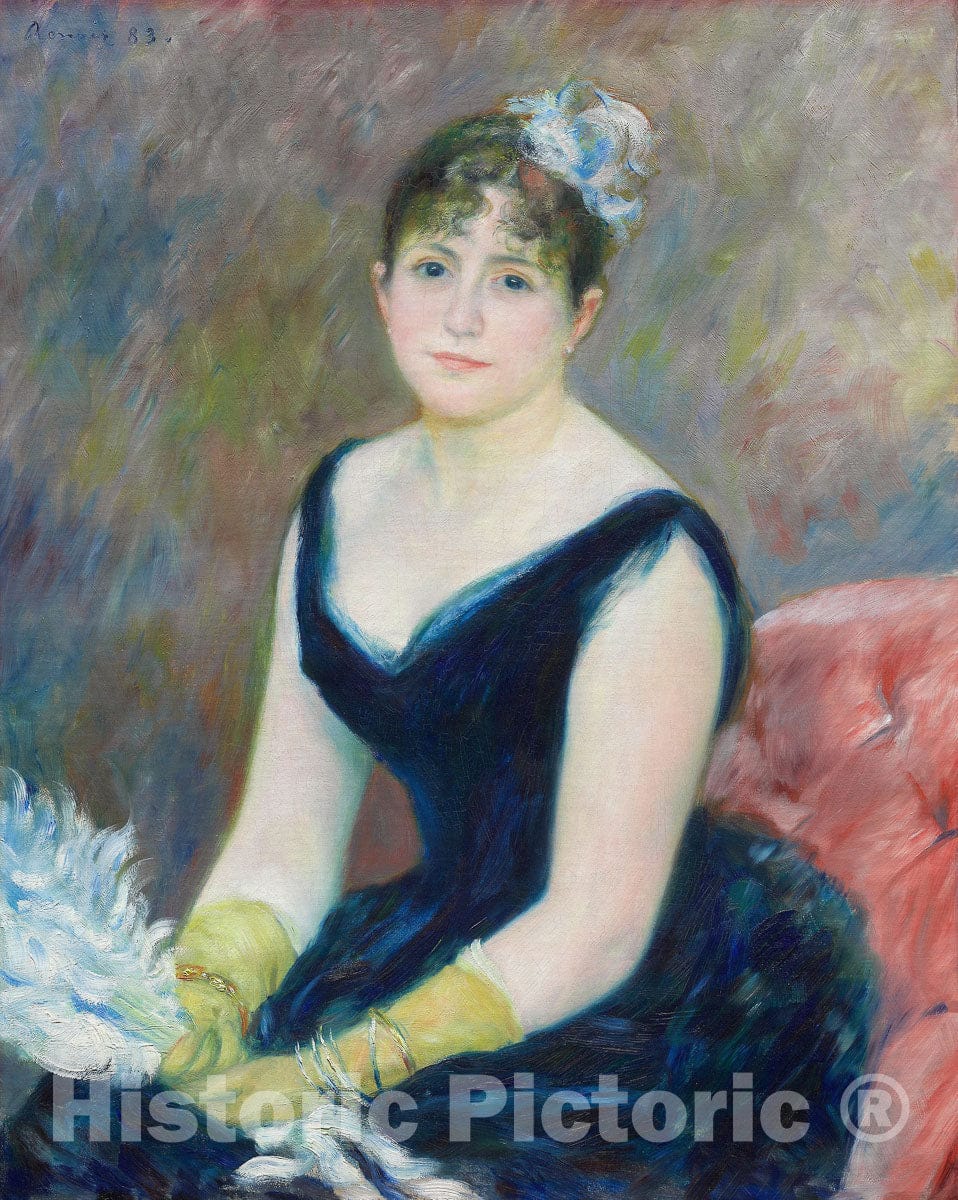 Art Print : Madame Leon Clapisson, Pierre-Auguste Renoir, c 1883, Vintage Wall Decor :