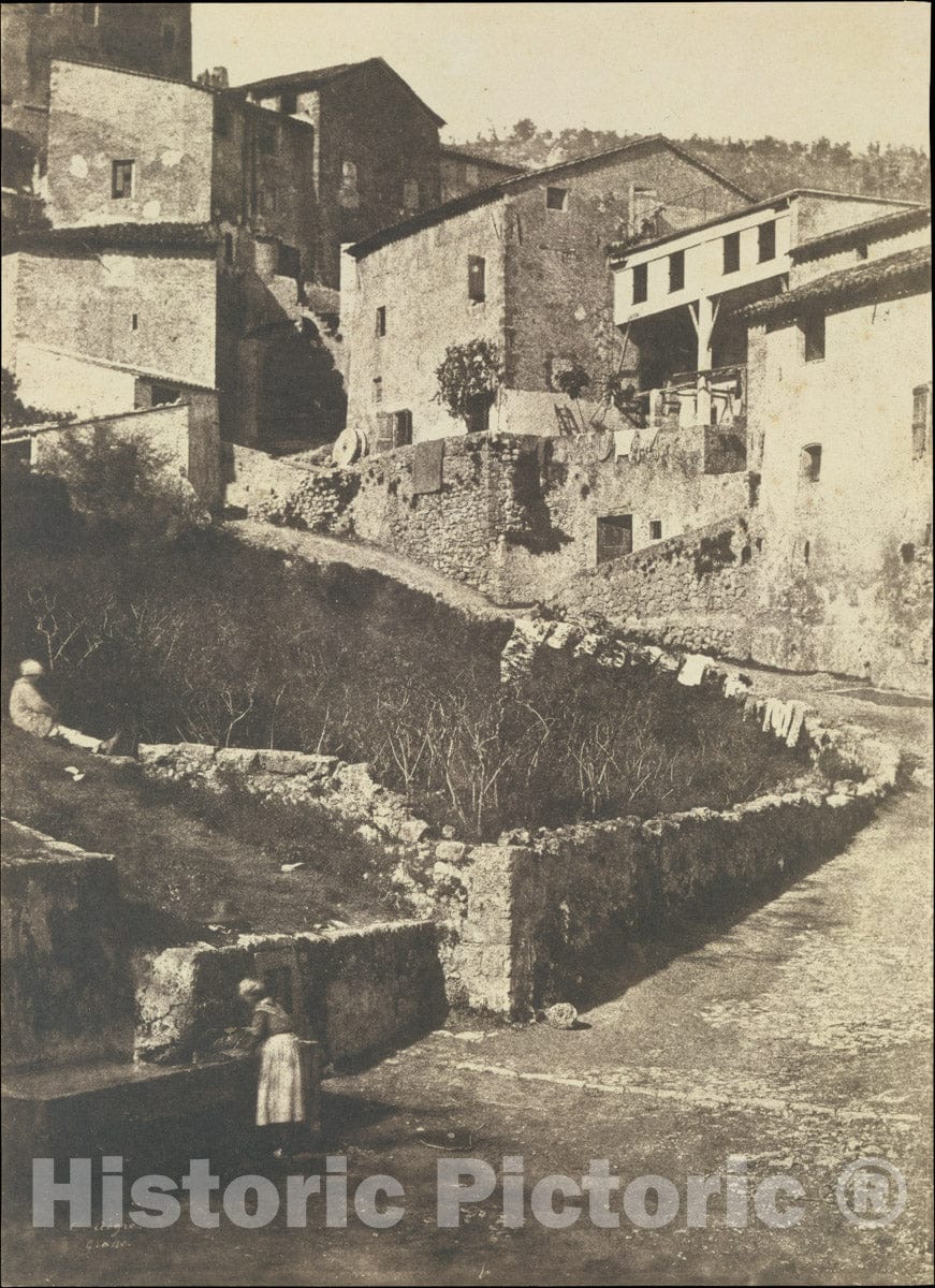Photo Print : Charles Nègre - A Street in Grasse : Vintage Wall Art