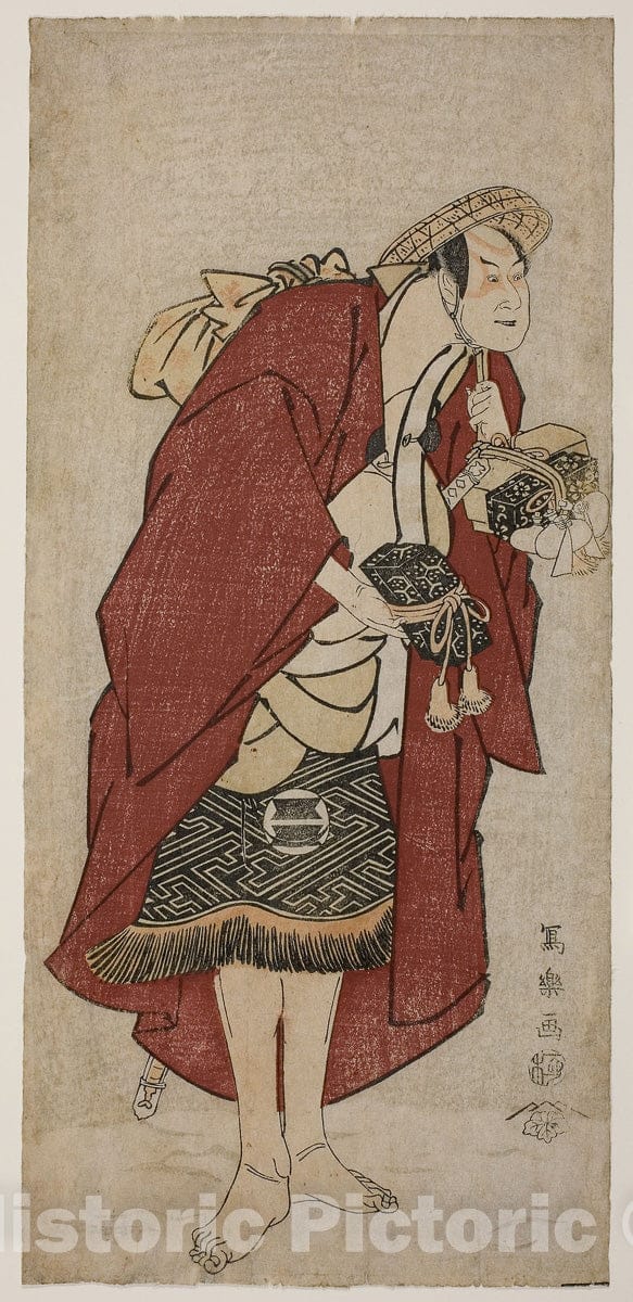 Art Print : Koriyama, Actually Kurisaka Taro Tomonor, Toshusai Sharaku, c 1789, Vintage Wall Decor :
