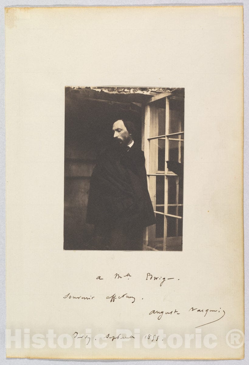 Photo Print : Charles Victor Hugo - Auguste Vacquerie at Marine Terrace : Vintage Wall Art
