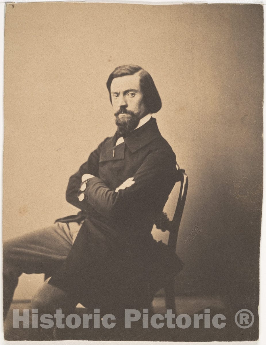 Photo Print : Gustave Le Gray - Portrait de Pitre-Chevalier : Vintage Wall Art