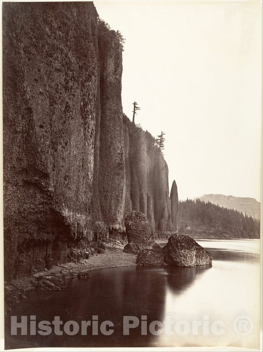 Photo Print : Carleton E. Watkins - Cape Horn, Columbia River, Oregon : Vintage Wall Art