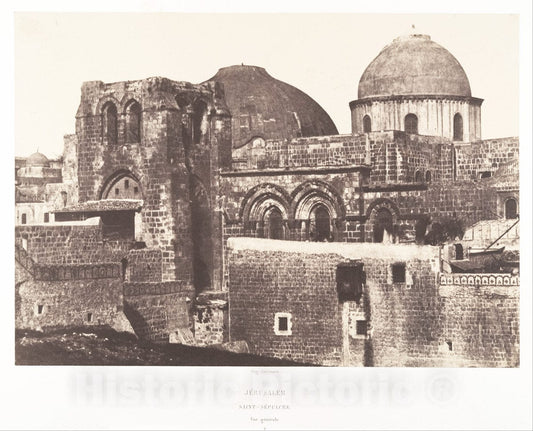 Photo Print : Auguste Salzmann - Jérusalem, Saint Sépulcre, vue générale, 2 : Vintage Wall Art