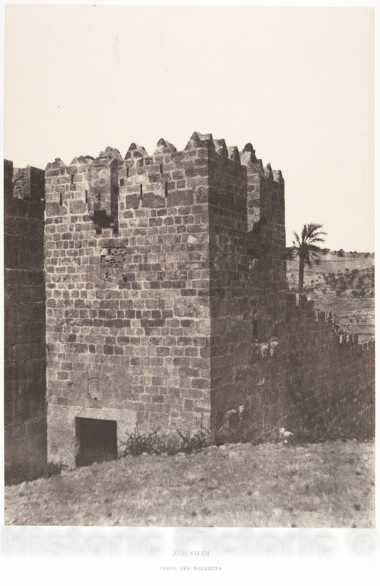 Photo Print : Auguste Salzmann - Jérusalem, Porte de Mograbins : Vintage Wall Art