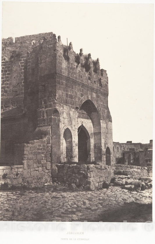 Photo Print : Auguste Salzmann - Jérusalem, Porte de la citadelle : Vintage Wall Art