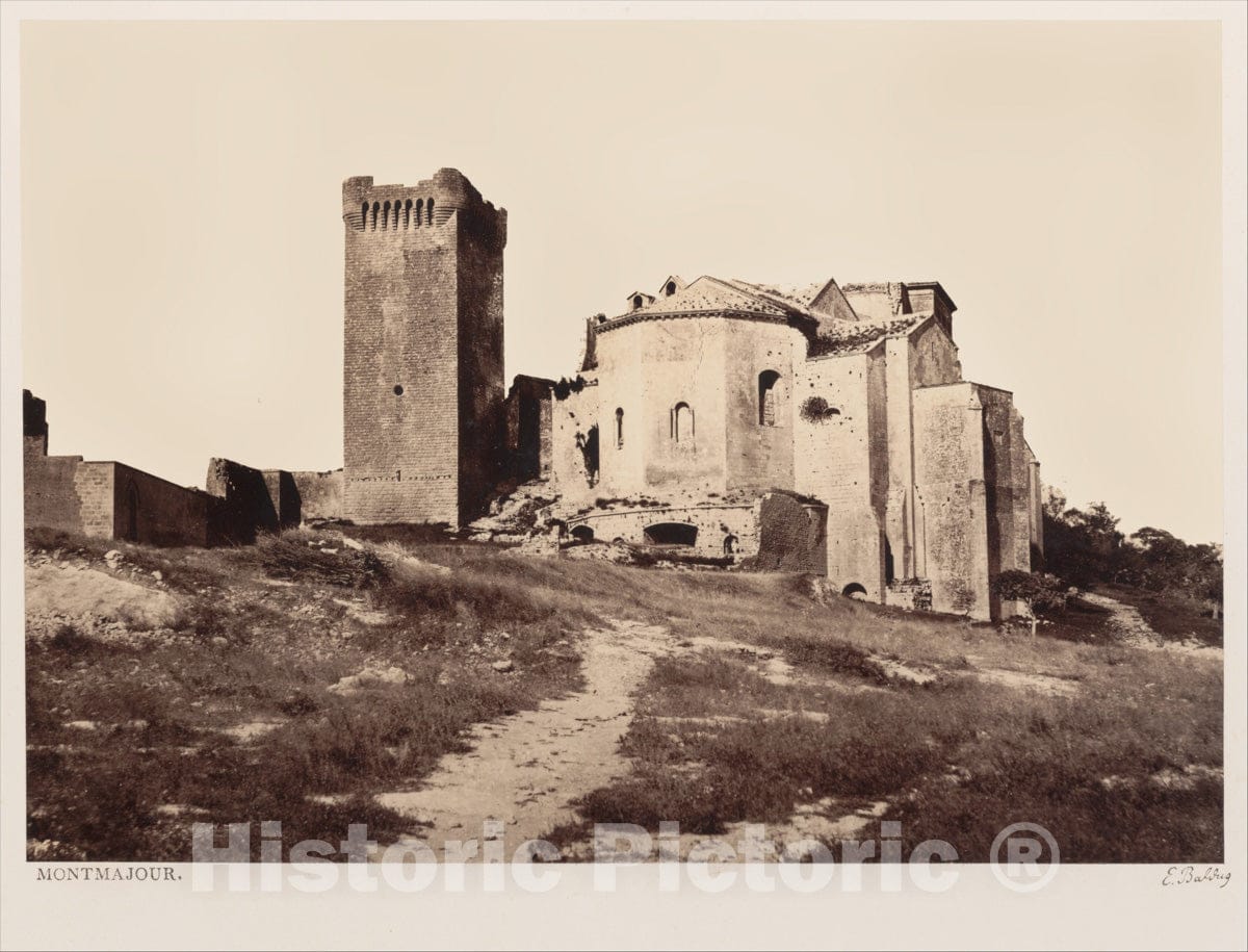 Photo Print : Édouard Baldus - Montmajour : Vintage Wall Art