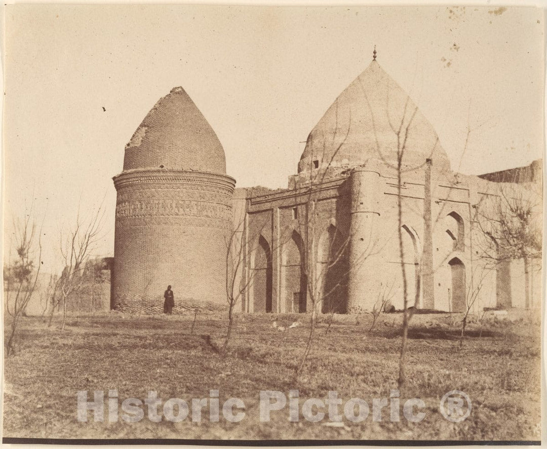 Photo Print : Possibly by Luigi Pesce - The Tower of 'Chihil Dukhtaran', Mausoleum of 40 Daughters, 1056. : Vintage Wall Art