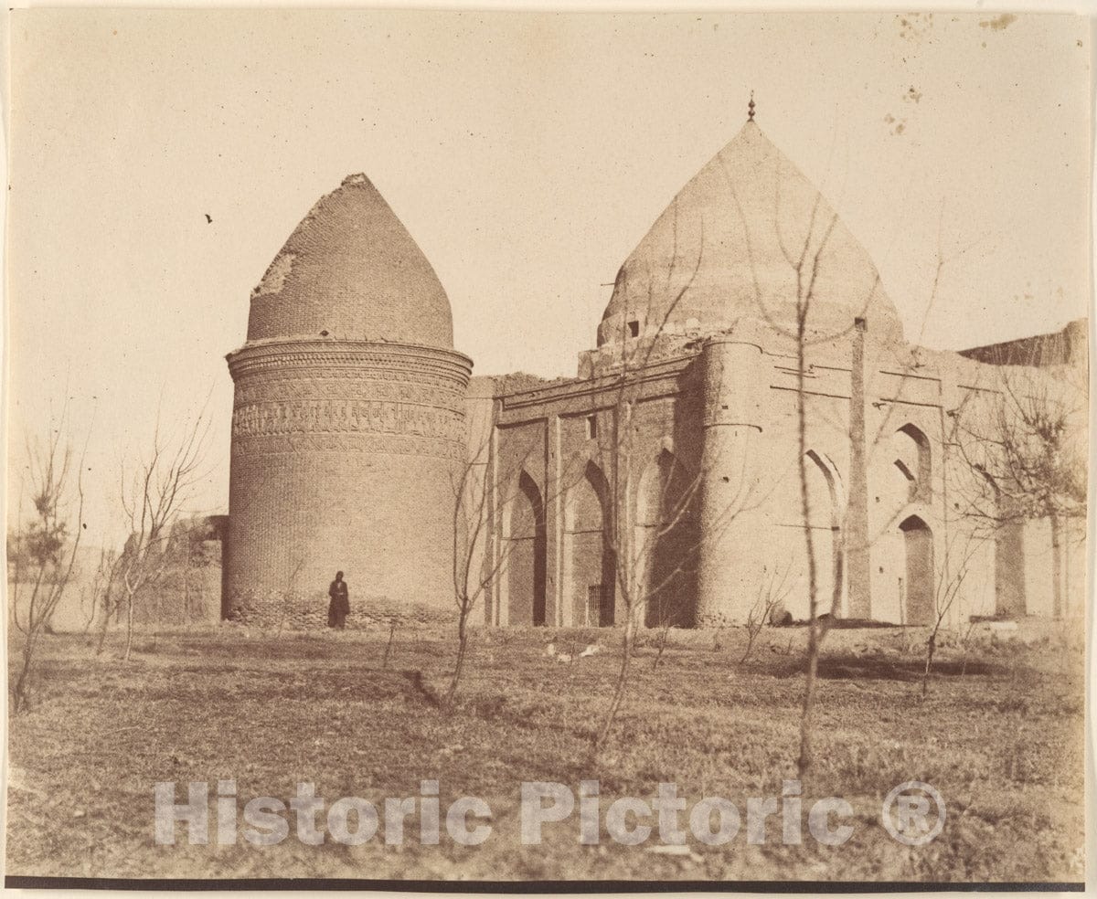 Photo Print : Possibly by Luigi Pesce - The Tower of 'Chihil Dukhtaran', Mausoleum of 40 Daughters, 1056. : Vintage Wall Art
