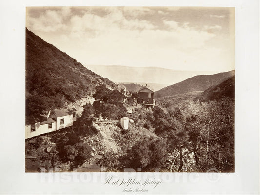 Photo Print : Carleton E. Watkins - Hot Sulphur Springs, Santa Barbara 2 : Vintage Wall Art