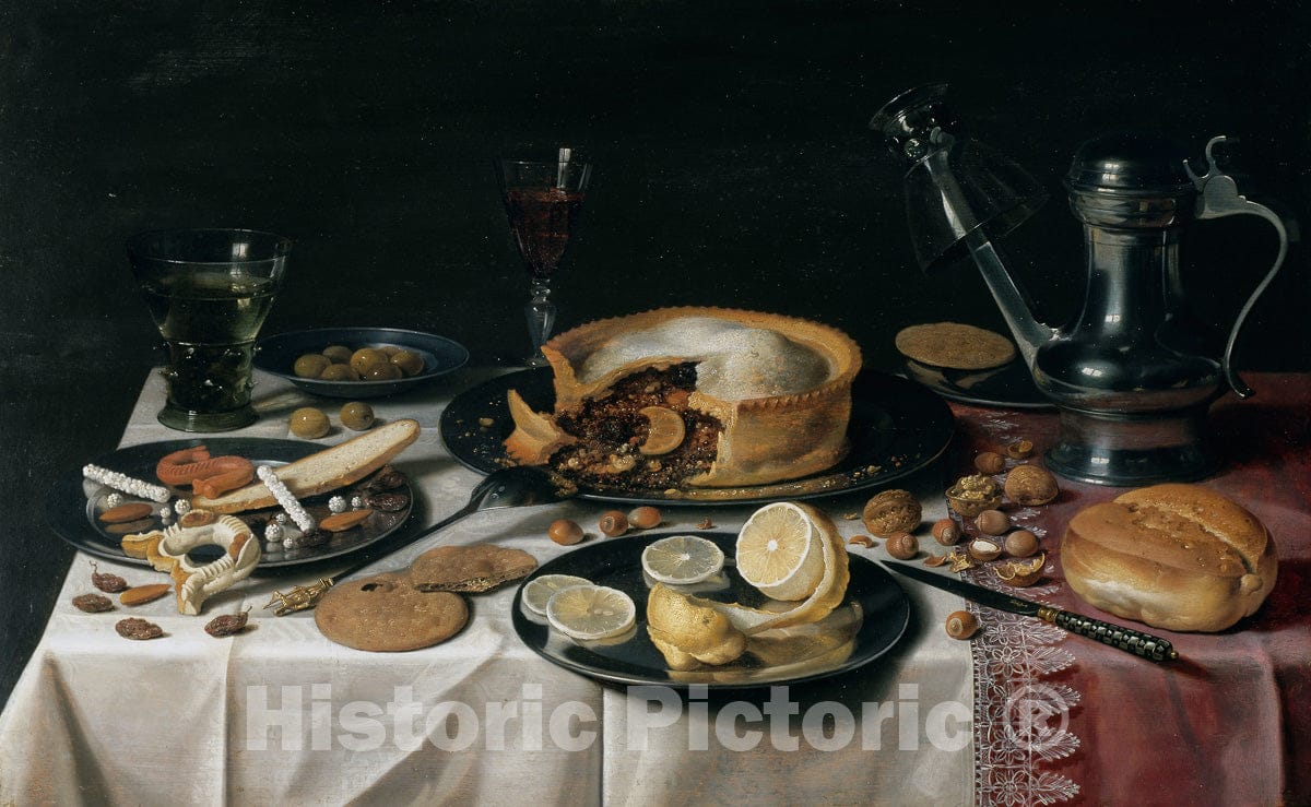 Art Print : Still Life, Pieter Claesz, c 1625, Vintage Wall Decor :
