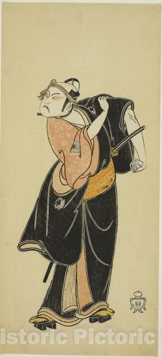 Art Print : Hitokidori Harutsuge Soga ("The Soga Play: Announcement of the Spring Season by the Bush Warbler") v1, Katsukawa Shunsho, c 1764, Vintage Wall Decor :
