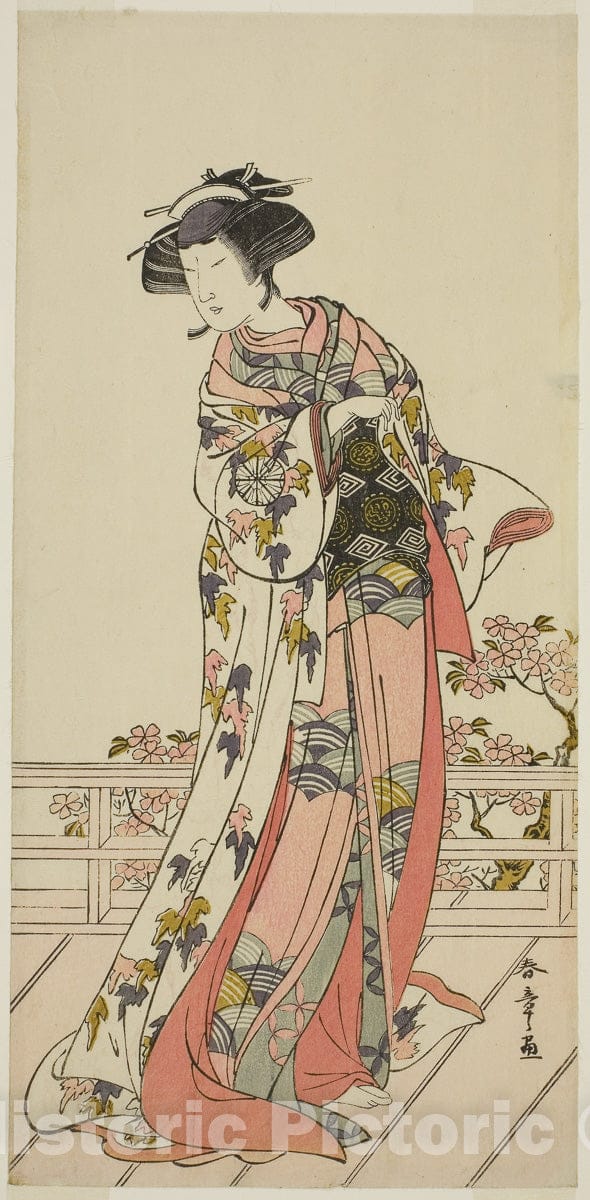 Art Print : The Actor Nakamura Tomijuro I in an Unidentified Role, Katsukawa Shunsho, c 1777, Vintage Wall Decor :