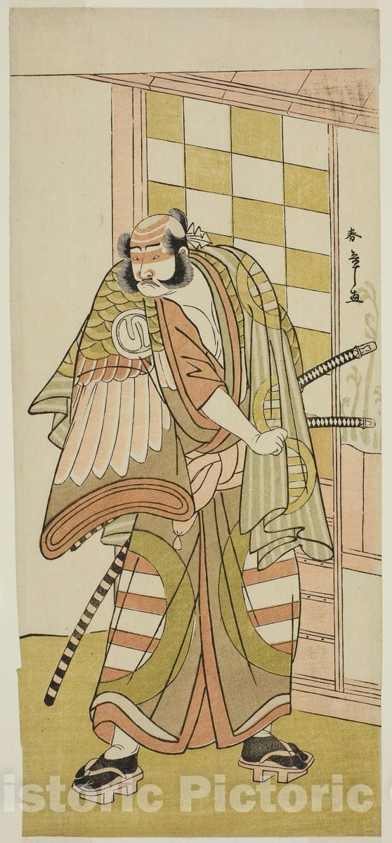 Art Print : Kuruwagayoi Komachi Soga, Katsukawa Shunsho, c 1781, Vintage Wall Decor :