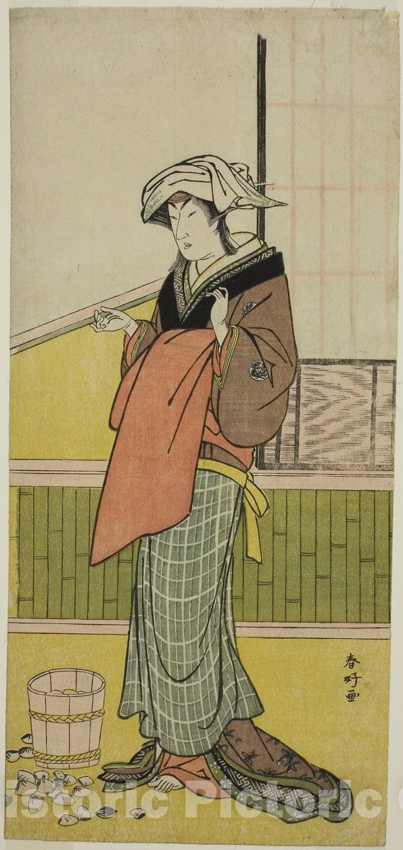 Art Print : Honda Yayoi Meoto Junrei, Katsukawa Shunko I, c 1778, Vintage Wall Decor :