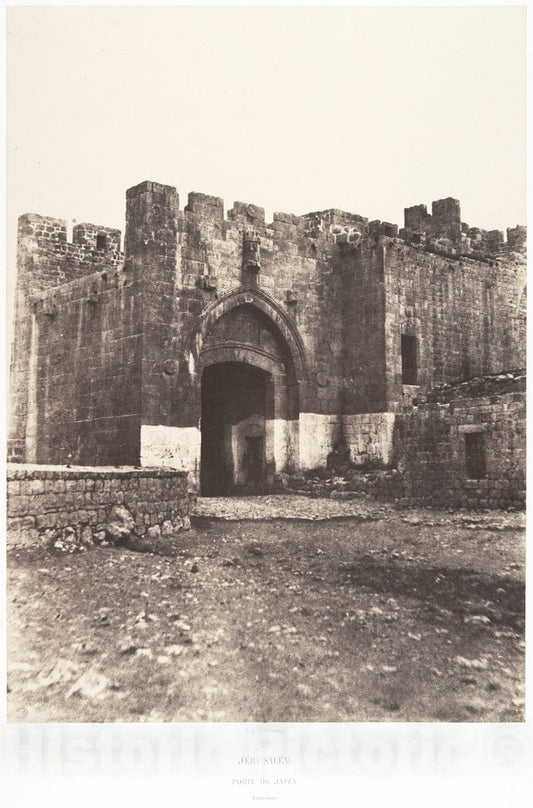 Photo Print : Auguste Salzmann - Jérusalem, Porte de Jaffa, Intérieur : Vintage Wall Art