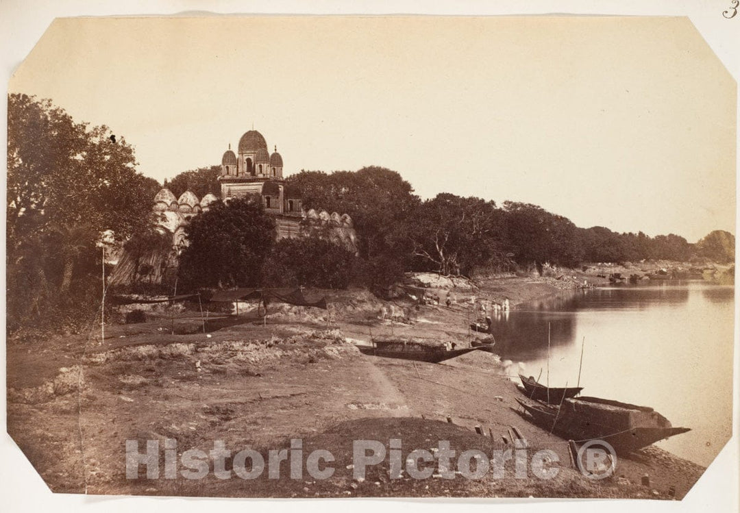 Photo Print : Riverside at Chandanagore? : Vintage Wall Art