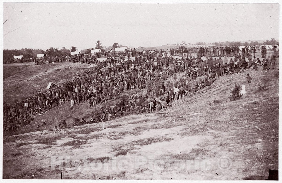 Photo Print : Timothy H. O'sullivan - Confederate Prisoners at Belle Plain : Vintage Wall Art