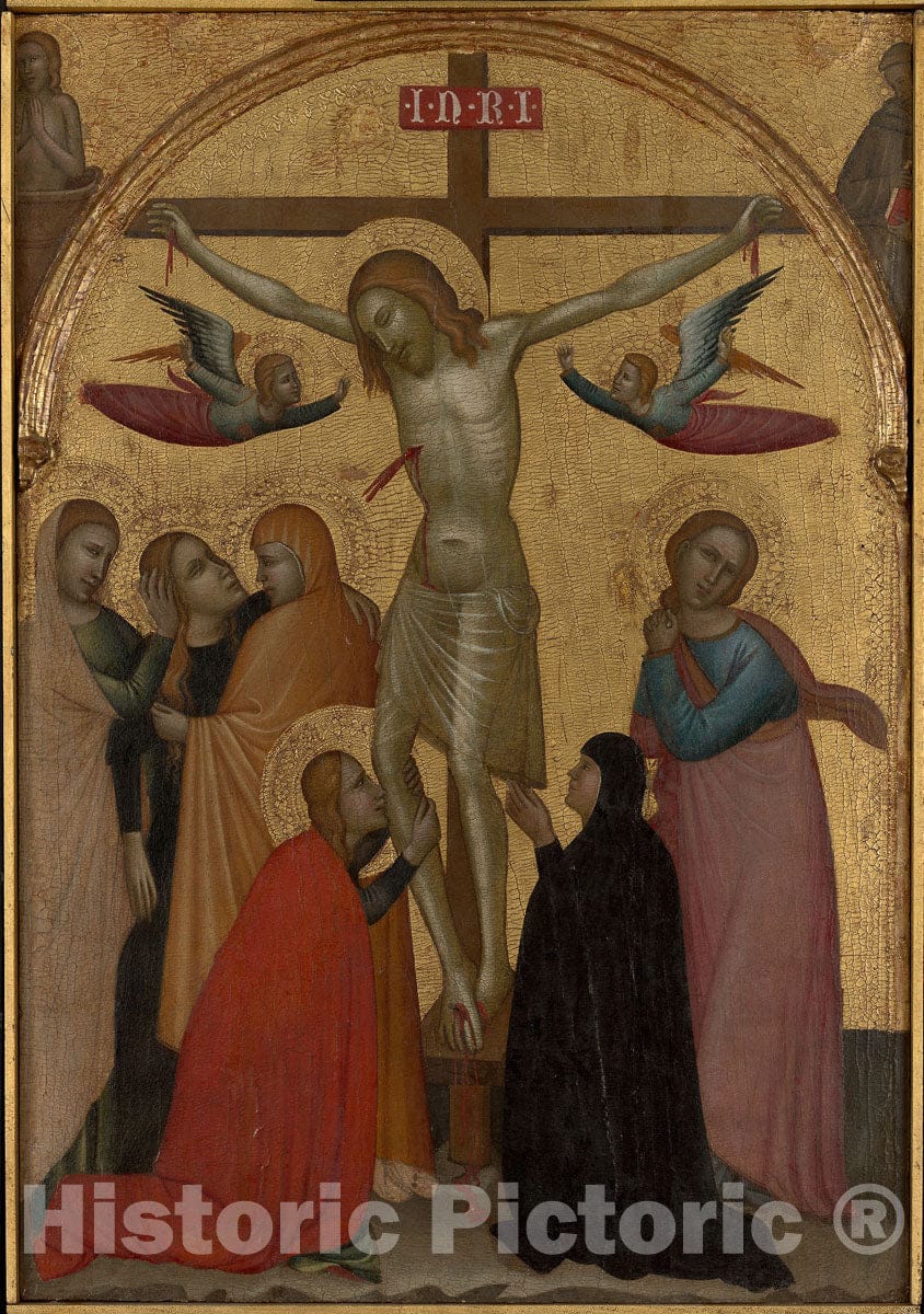 Art Print : The Crucifixion, Francescuccio Ghissi, c 1370, Vintage Wall Decor :