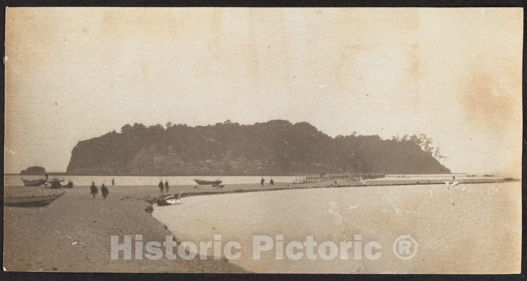Photo Print : Adolf de Meyer - View of Beach and Island : Vintage Wall Art