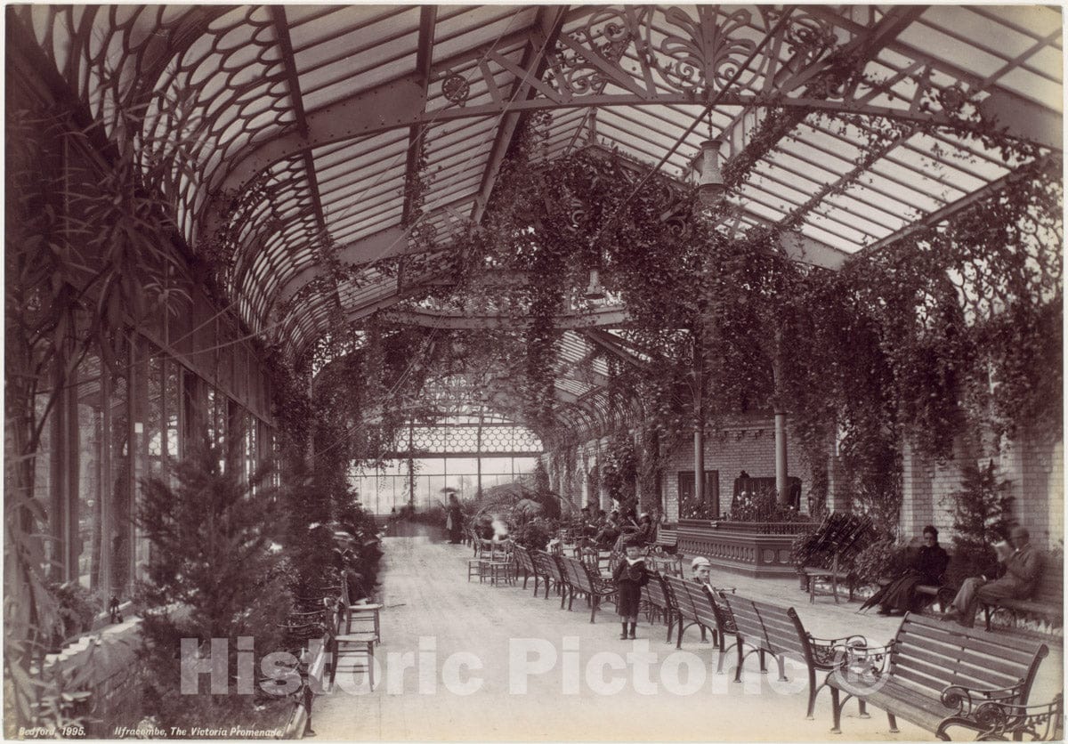 Photo Print : Francis Bedford - Ilfracombe, The Victorian Promenade : Vintage Wall Art