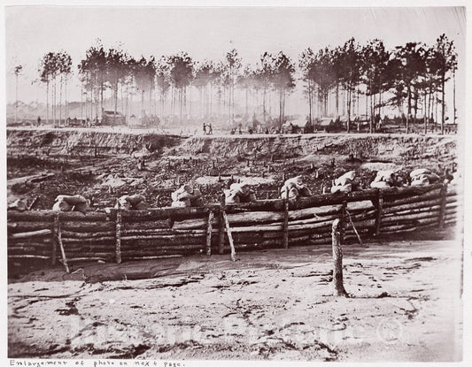 Photo Print : Andrew Joseph Russell - Extreme Left of Bermuda Hundred Lines : Vintage Wall Art