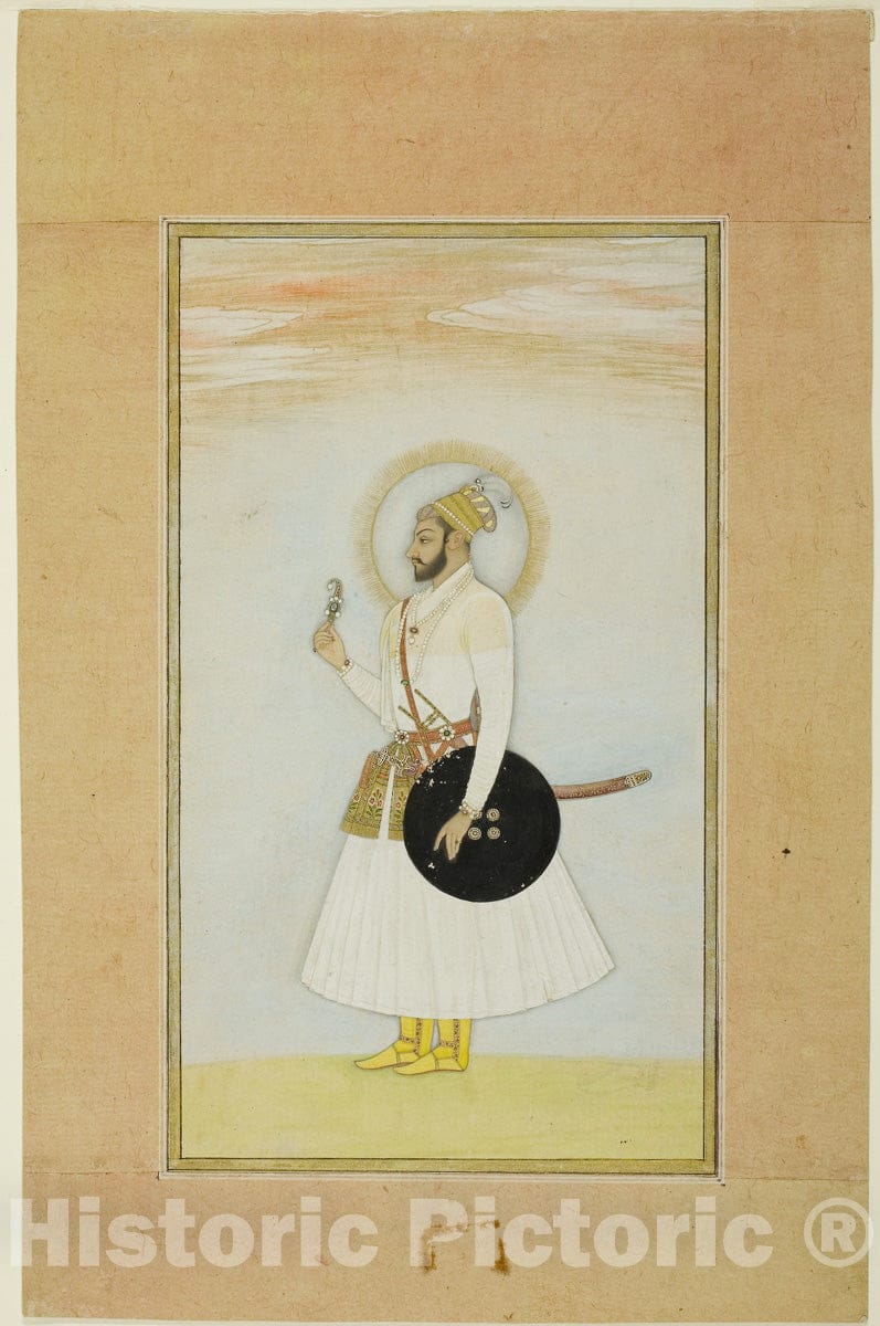 Art Print : Portrait of Muhammed Azim, c 1758, Vintage Wall Decor :