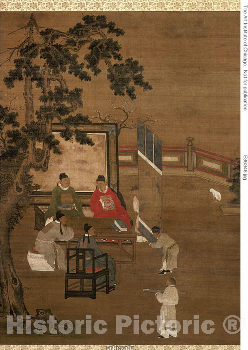 Art Print : Painting, from the set "The Four Accomplishments", Artist unknown, c 1778, Vintage Wall Decor :