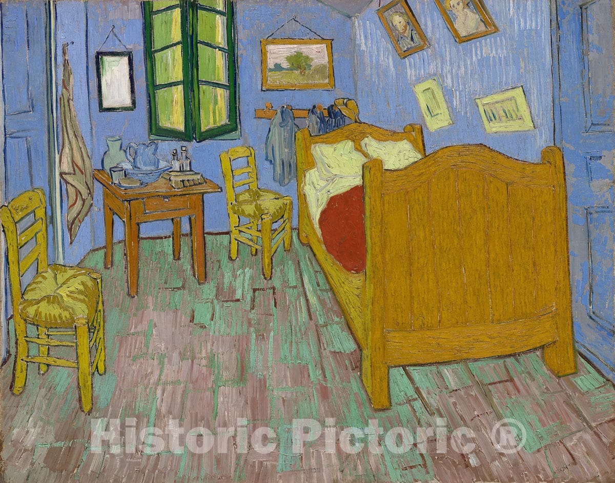 Art Print : The Bedroom, Vincent Van Gogh, c 1849, Vintage Wall Decor :