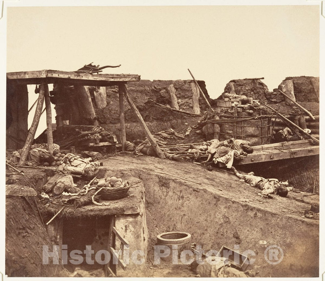 Photo Print : Felice Beato - After The Capture of The Taku Forts : Vintage Wall Art